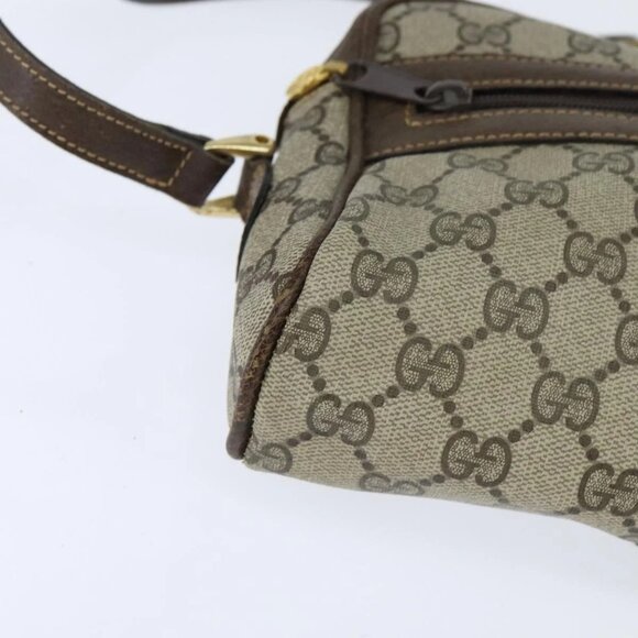GUCCI GG Supreme Web Sherry Line Shoulder Bag PVC Beige Gold 010 378 Auth 148938 - Picture 7 of 16